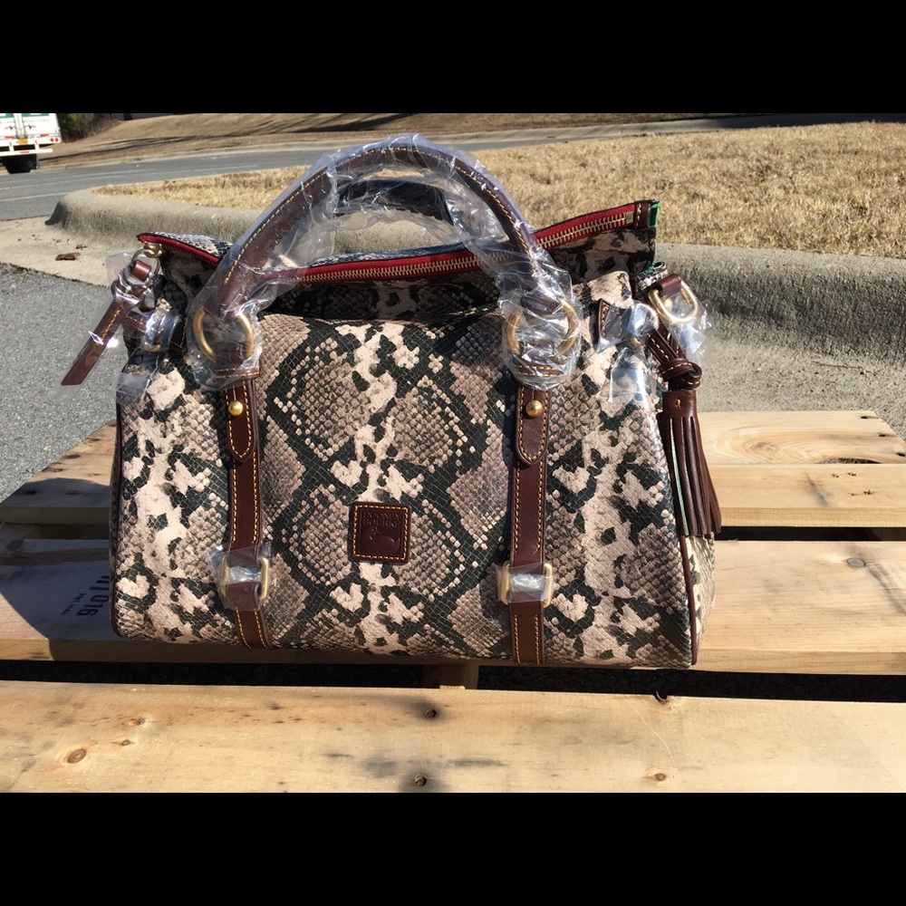 Medium Python Satchel In the color Slate